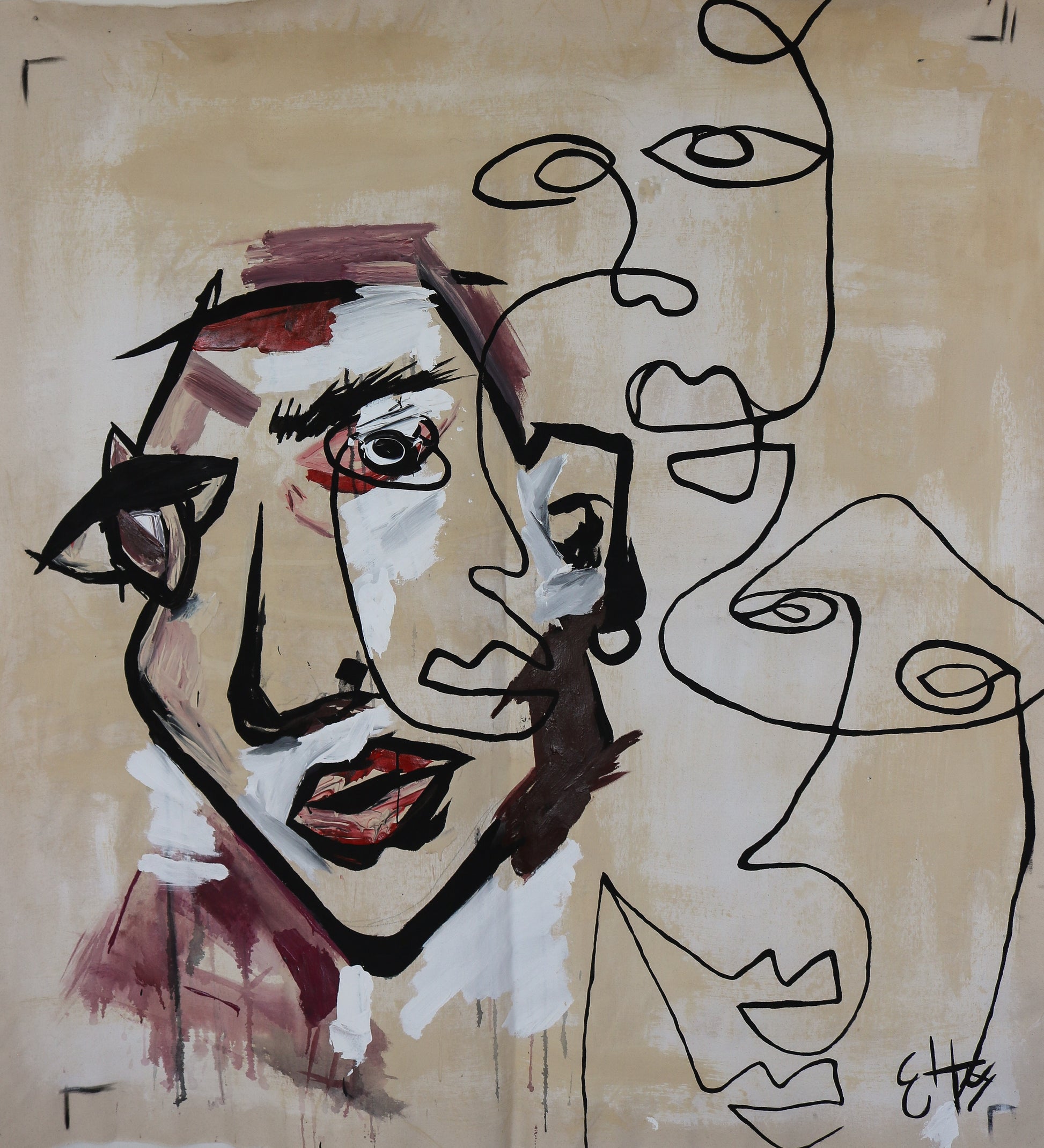 Original painting commissioned by one of Ette's international collectors. Acrylic on loose canvas.