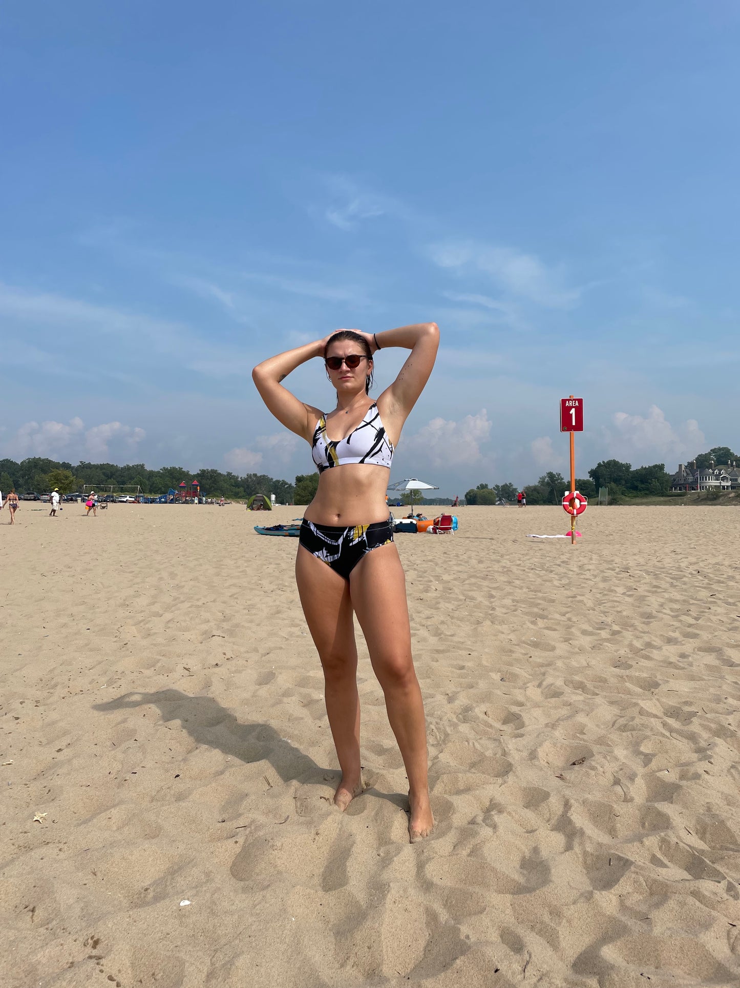 High-Waisted Bikini, "YANG AND YIN"