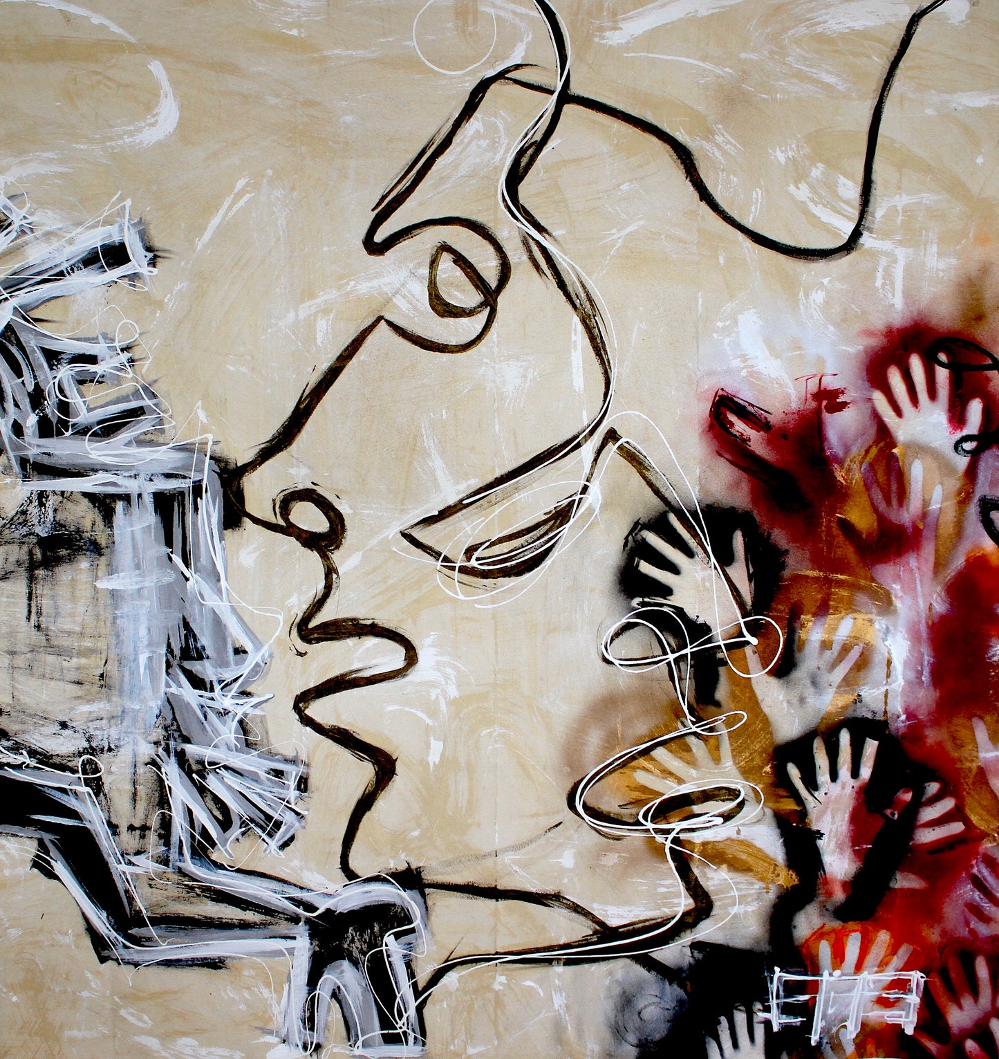 "LET ME LET YOU GO" Acrylic on loose canvas