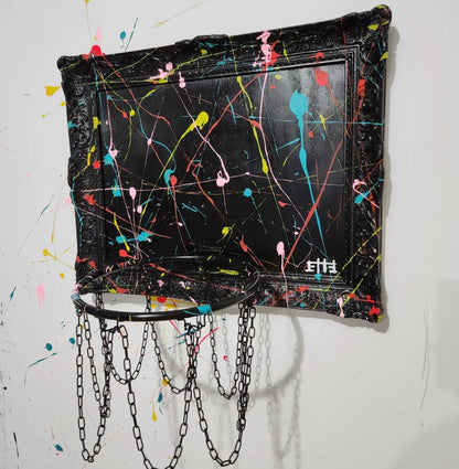 Framed Basketball Hoop, "BLACKTOP"