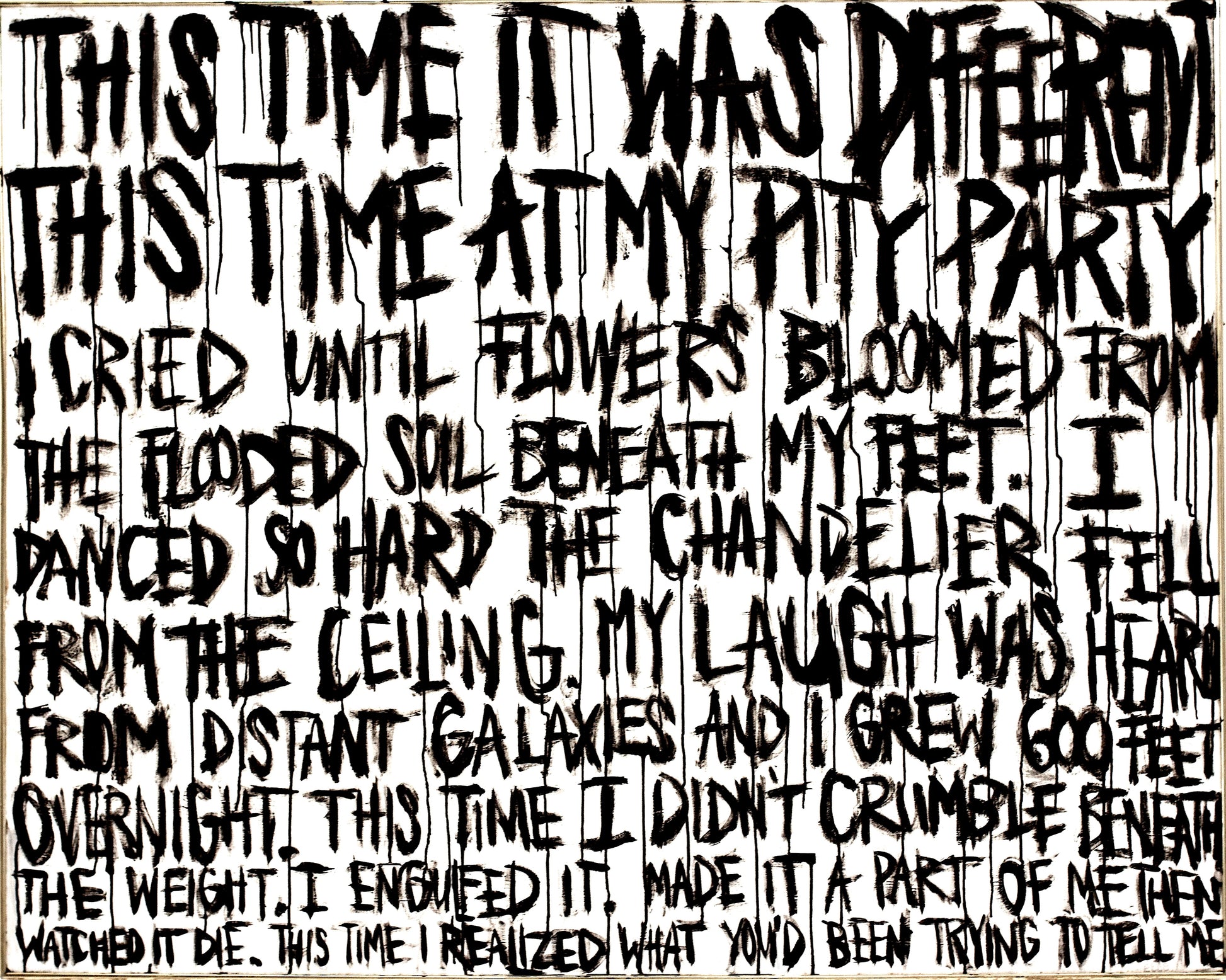 Original poem painted on stretched canvas