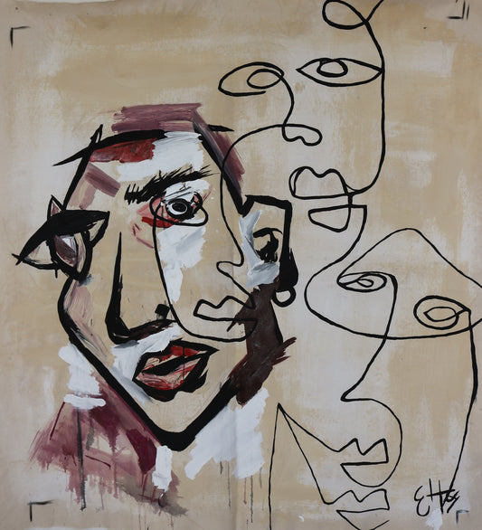 Original painting commissioned by one of Ette's international collectors. Acrylic on loose canvas.